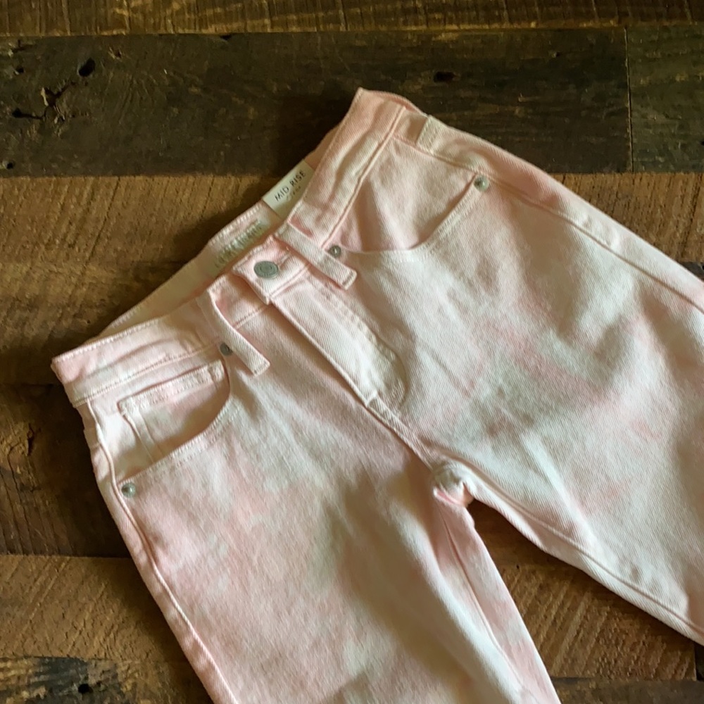 Lucky Brand Blushing Bride Tie-Dye Ava Crop Jeans #21 - Picture 4 of 6